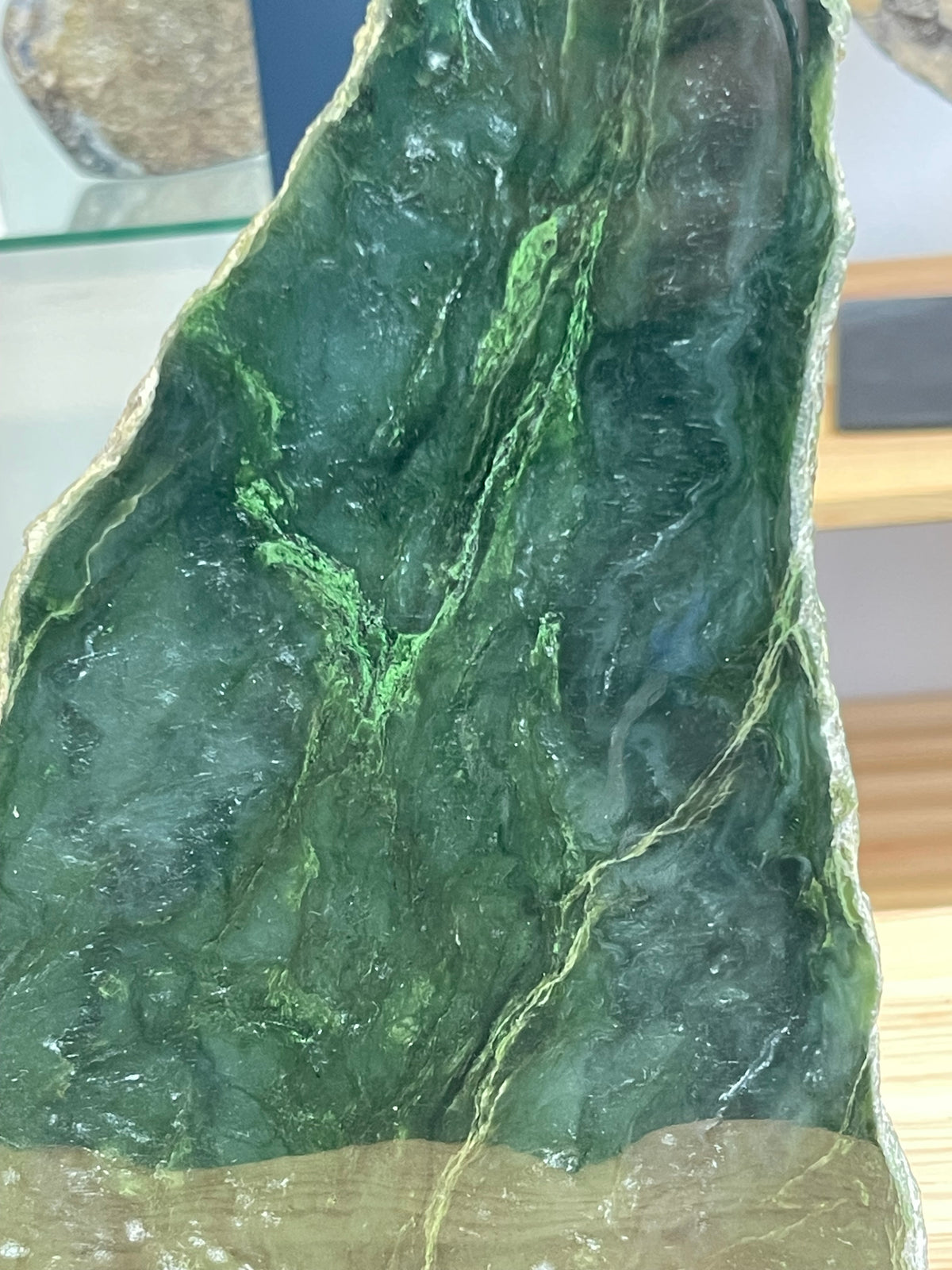 Nephrit Jade – einseitig poliert