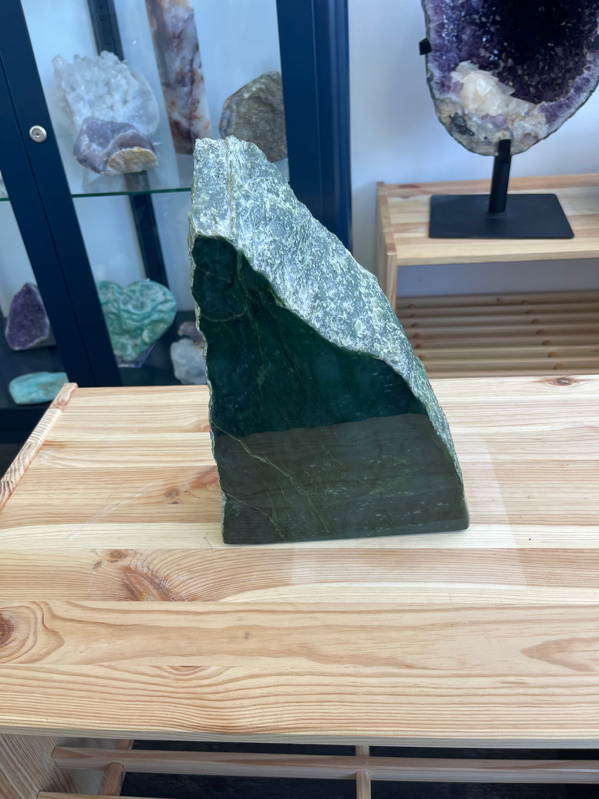 Nephrit Jade – einseitig poliert