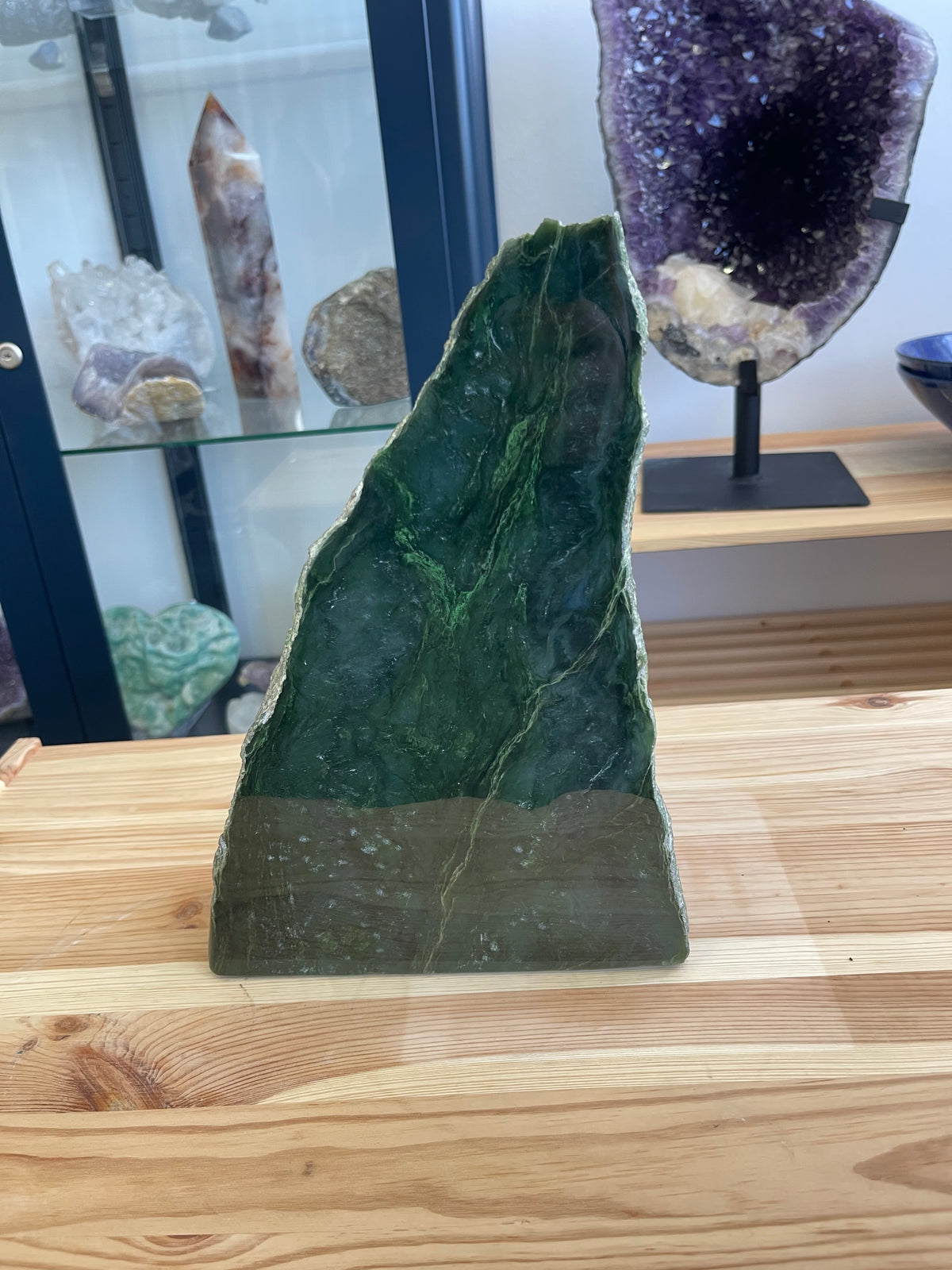 Nephrit Jade – einseitig poliert